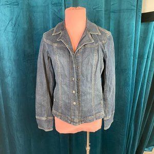 Coldwater Creek Snap Button Denim Jean Jacket